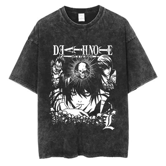 Death Note Vintage Baumwollen T-Shirts - Senpai Style