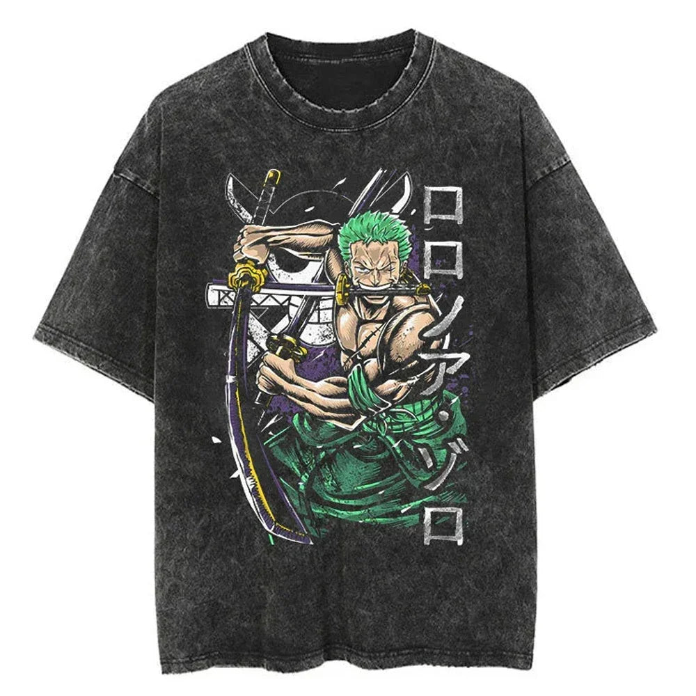 Roronoa Zoro Vintage Cotton T-Shirt