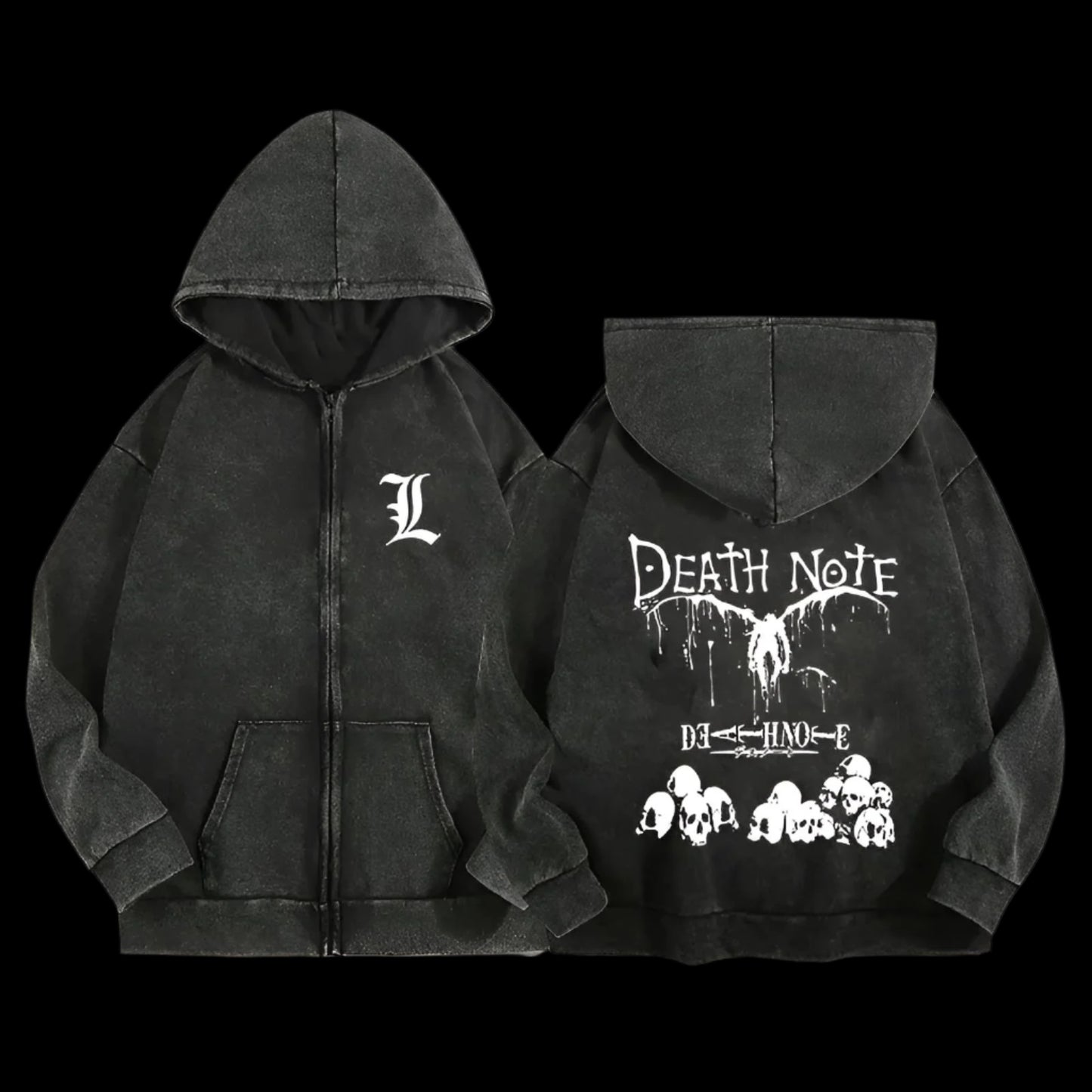 Death Note Vintage Zip Hoodie - Senpai Style
