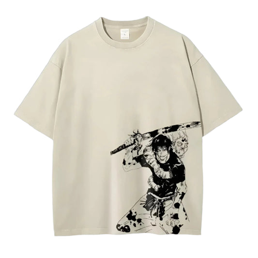 Jujutsu Kaisen Toji Fushiguro Vintage Baumwollen T-Shirt - Senpai Style