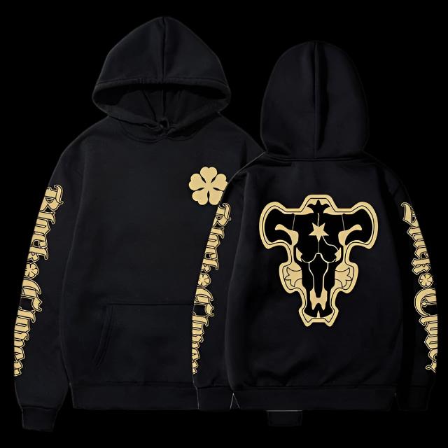 Black clover anime hoodie online