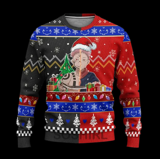 Jujutsu Kaisen Weihnachtspullover - Senpai Style