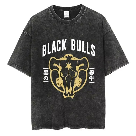 Black Clover Vintage Baumwollen T-Shirt