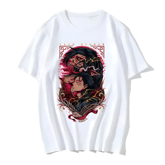 Attack on Titan Eren Jäger Baumwollen T-Shirt - Senpai Style