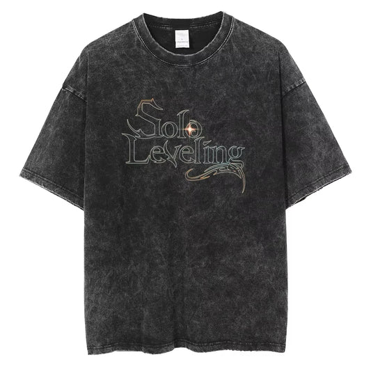 Solo Leveling Vintage Baumwollen T-Shirts