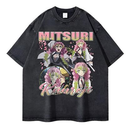 Rengoku Kyoujurou vintage cotton t-shirt