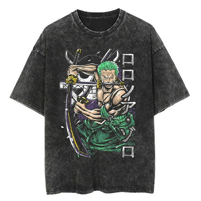 Roronoa Zoro Vintage Cotton T-Shirt
