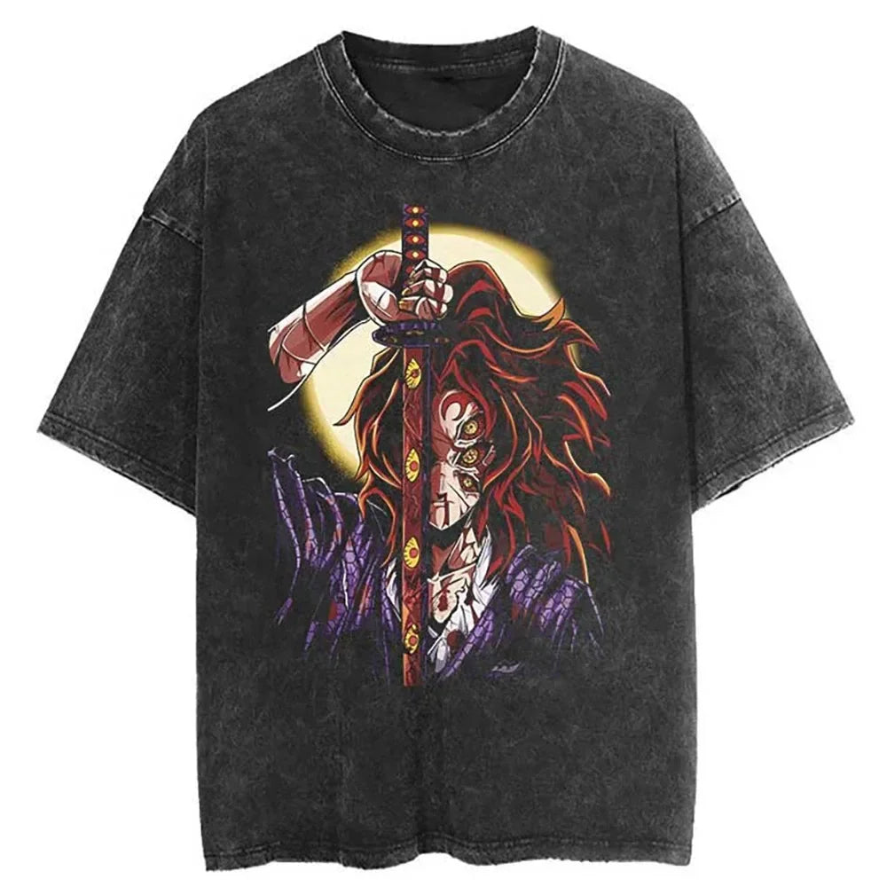 Rengoku Kyoujurou vintage cotton t-shirt