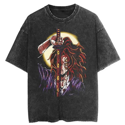 Rengoku Kyoujurou vintage cotton t-shirt