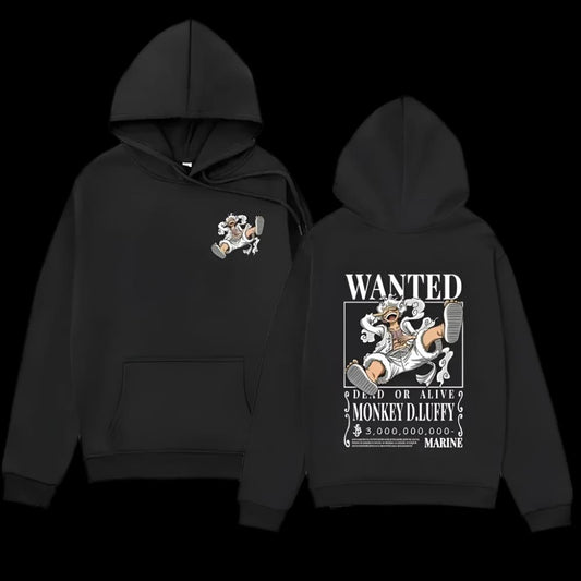 One Piece Monkey D. Ruffy WANTED Hoodie - Senpai Style