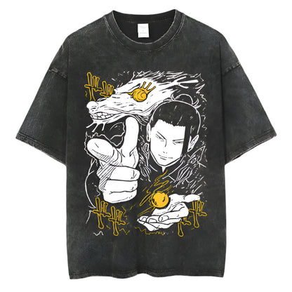 Jujutsu Kaisen Suguru Geto Vintage Baumwollen T-Shirt - Senpai Style