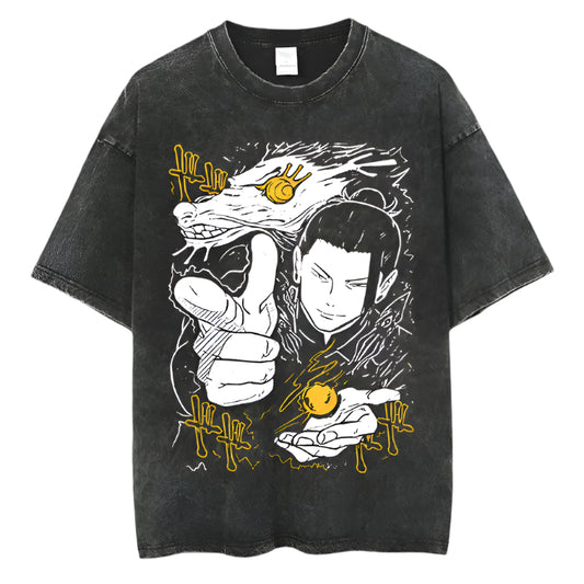Jujutsu Kaisen Suguru Geto Vintage Baumwollen T-Shirt - Senpai Style