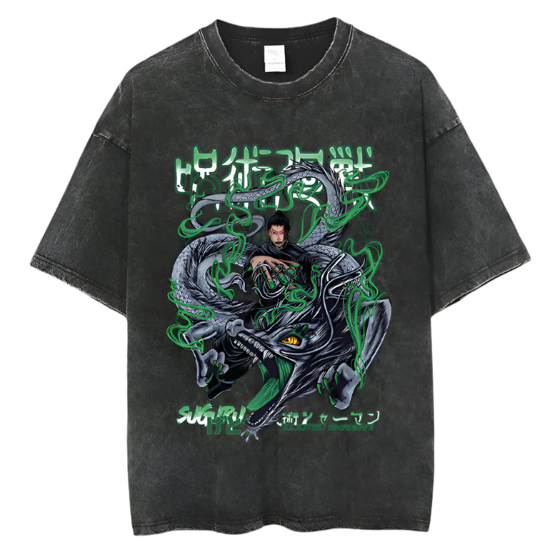 Jujutsu Kaisen Suguru Geto Vintage Baumwollen T-Shirt - Senpai Style
