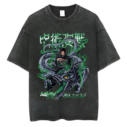 Jujutsu Kaisen Suguru Geto Vintage Baumwollen T-Shirt - Senpai Style