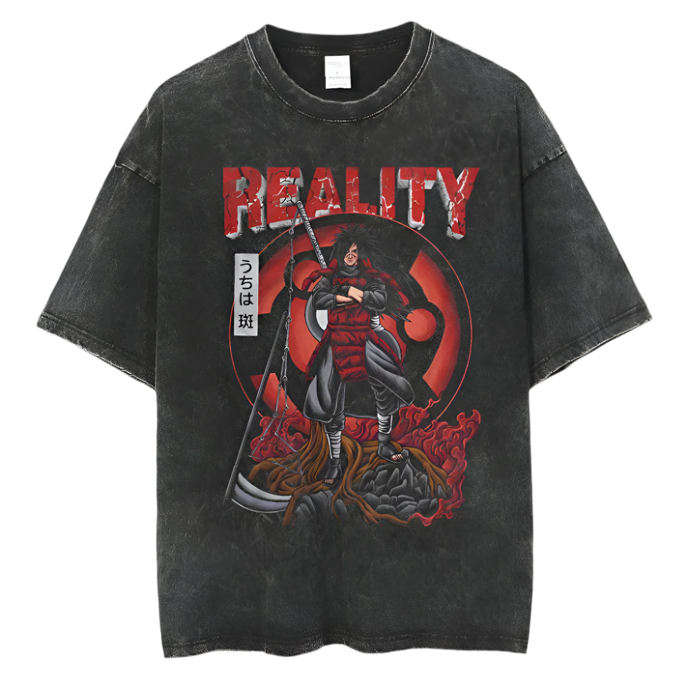 Madara Uchiha Reality Vintage Baumwollen T-Shirt - Senpai Style