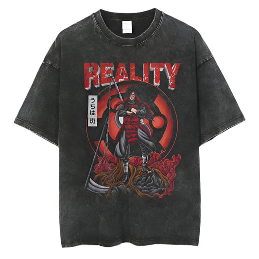 Madara Uchiha Reality Vintage Baumwollen T-Shirt - Senpai Style