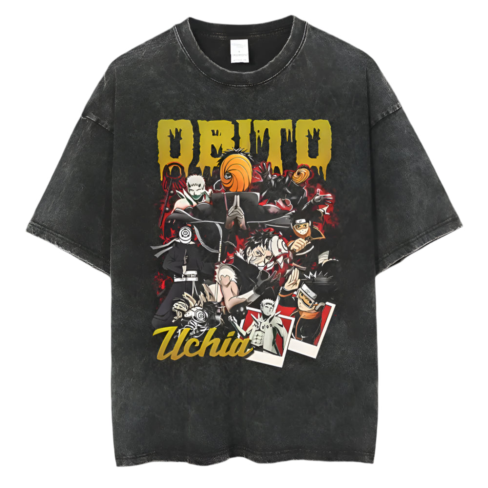 Obito Uchiha Vintage Baumwollen T-Shirt - Senpai Style