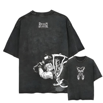 Tengen Uzui Vintage Baumwollen T-Shirt - Senpai Style