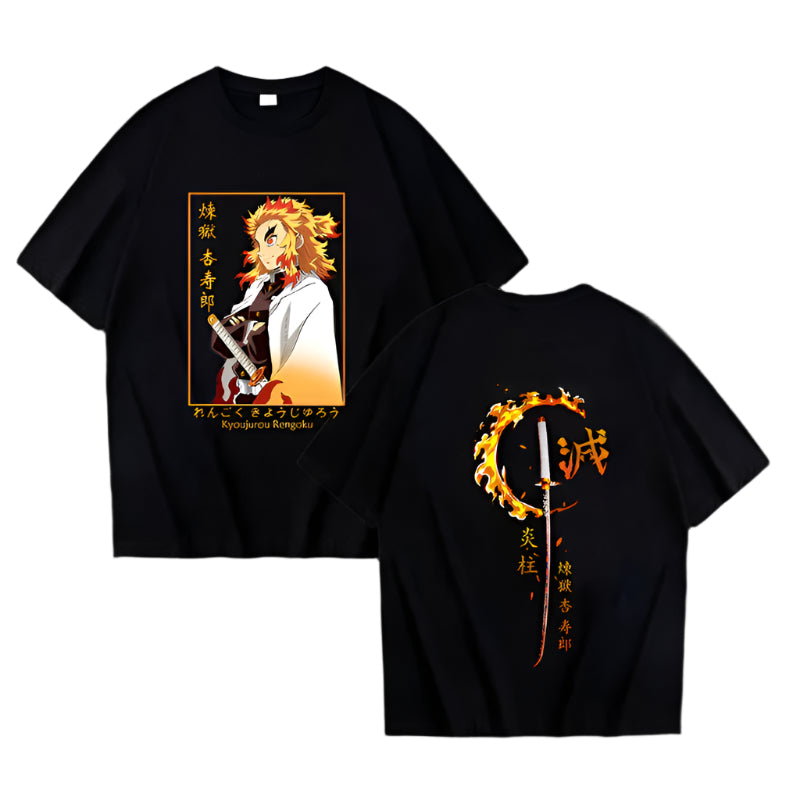 Demon Slayer Kyojuro Rengoku T-Shirt - Senpai Style