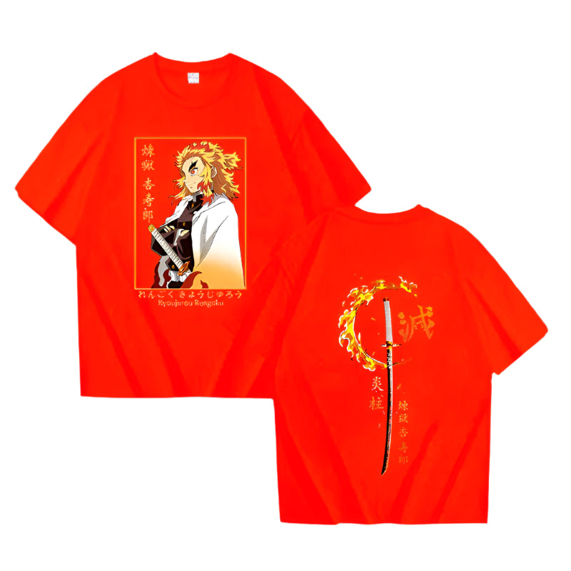 Demon Slayer Kyojuro Rengoku T-Shirt - Senpai Style